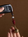 ペンダント レトロ 辰砂 十二支 車 キーホルダー ペンダント 真鍮 食いしん坊 鐘 メンズ レディース 辰年 平和 レトロ