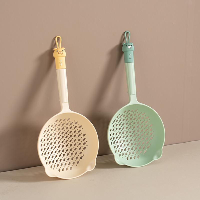 キッチン品 調理器具 食器 キッチン ザル テフロン加工 チック 穴あき 湯切り スプーン 火傷防止 麺 餃子