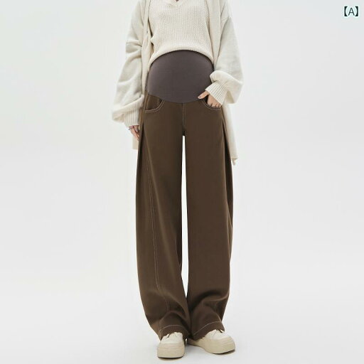 パンツ 秋冬 外 マタニティパンツ メイラード ストレート 冬 ワイド レッグ ウール マタニティ 冬服 パンツ 秋冬 外 マタニティパンツ メイラード ストレート 冬 ワイド レッグ ウール マタニティ 冬服
