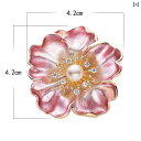 ブローチ レディース おしゃれ 入学式 セレモニー 牡丹 花 高級感 コサージュ 精巧 スーツ コートパール アクセサリー バックル