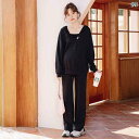 パンツ マタニティウェア 春 スーツ カジュアル フード付き スウェットシャツ ワイド 上下 スポーツ 2点 セット レディース 春春秋服
