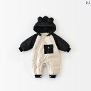 コート ロンパース かわいい ベビー ジャンプ スーツ 冬 フード付き 裏起毛 暖かい 綿 厚手 服 外出 男性 女性 ベビー クロール 服