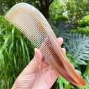 レディース ヘアーケア 美容品 コーム 櫛 ラージ ナチュラル ヤクホーン テールコーム ロング髪 ストレート 巻き毛 マッサージ ツボ ホーム ギフト レディ...