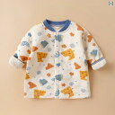 トップス 子供服 男の子 女の子 暖かい 秋服 ラウンドネック フォリオ コットンコート ベビー カーディガン 暖かい 下着 春秋冬
