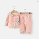 コート ジャケット ベビー スーツ 秋冬 キルティング 暖かい 新生児 0 - 3ヶ月 6 赤ちゃん 秋冬 綿 ズボン 服