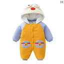 コート ロンパース かわいい 厚手 新生児 冬 フード付き ジャンプ スーツ シングルブレスト 綿 冬 裏起毛 ベビー 服