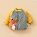 トップス コート 子供服 小さい 恐竜 ベルベット 厚手 小さい 男の子 暖かい 綿 1歳 赤ちゃん 冬服 冬