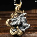 ネックレス レトロ レトロ ラッキー ビースト 925 ユニコーン ペンダント 銅 コイン ネックレス メンズ タイ シルバー レディース アクセサリー オール...