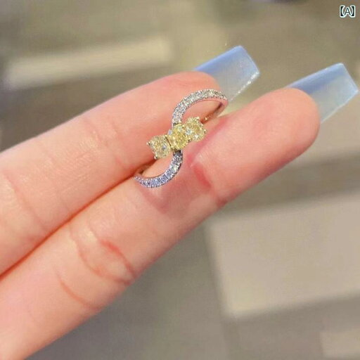 リング フェイク シトリン リボン オシャレ フェミニン 指輪 リング レディース アクセサリー オールシーズン リング フェイク シトリン リボン オシャレ フェミニン 指輪 リング レディース アクセサリー オールシーズン