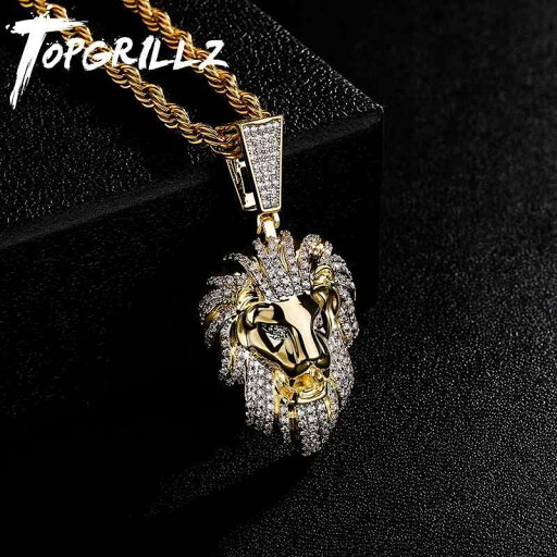 ペンダント HIP HOP ジュエリー ユニセックス アメリカ ヒップホップ 個性 ライオン ヘッド 宝石いっぱい ネックレス アクセサリー ペンダント HIP HOP ジュエリー ユニセックス アメリカ ヒップホップ 個性 ライオン ヘッド 宝石いっぱい ネックレス アクセサリー