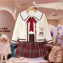 ガールズ スーツ 春秋 子供服 リトル ガール 西洋 カレッジ JK ニット セーター 3 点 セット