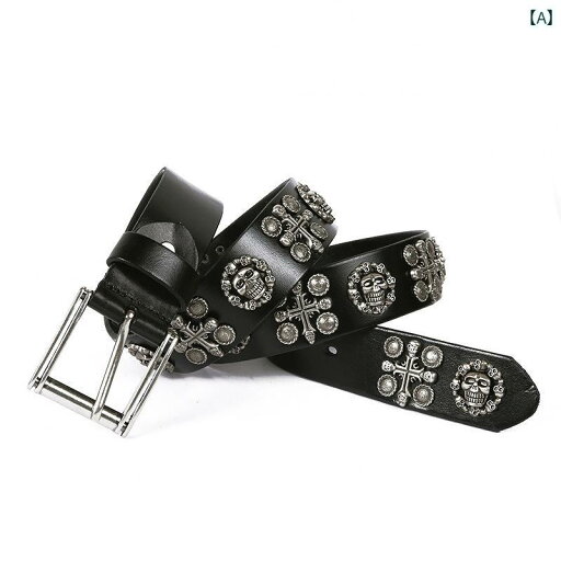 ベルト パンク スカル ヒップ ホップ メンズ レディース ファッション アクセサリー オールシーズン ベルト ウエスト バンド ベルト パンク スカル ヒップ ホップ メンズ レディース ファッション アクセサリー オールシーズン ベルト ウエスト バンド