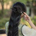ヘアアクセサリー かんざし ヘアピン 木 月兎 伝統 手工 頭 髪飾り 髪留め 魅惑 ギフト レトロ おしゃれ レトロ レディース シンプル 大人式 母の日 ク...