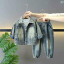 子供服 かわいい セットアップ 男の子 春秋 デニムスーツ ベビー 春 韓国 3 点 セット 子供服 クール 服