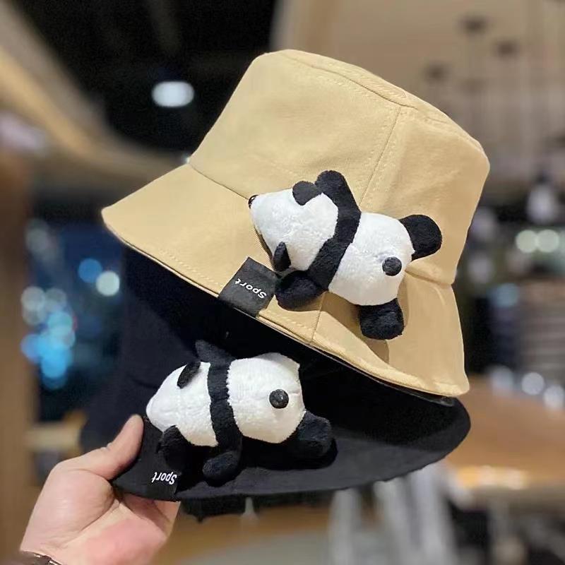 ベースボール キャップ かわいい ベア 帽子 男の子 女の子 親子 子供 黒白 パンダ 綿 野球帽 ユニセックス ベイスンハット フィッシャーマンハット つば広