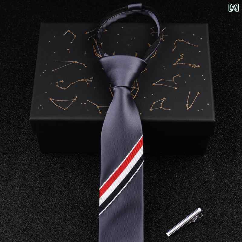 ネクタイ フォーマルファッション セレモニー ネクタイ クリップ 結び目 ストライプ シャツ レディース レトロ 和風 カレッジ 韓国