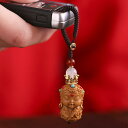 中国風 アクセサリー 装飾品 サンダルウッド DIY 彫刻 立体 携帯電話 チェーン グリーン キーホルダー メンズ レディース ペンダント