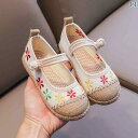 シューズ 靴 子供靴 かわいい メリージェーン ベビー キッズ 歩きやすい 韓服 中華風 女の子 刺繍 レトロ 衣装 古風 布靴 プリンセス ダンス パフォーマンス 唐 スーツ