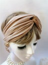 レディース おしゃれ帽子 ヘアアクセサリー ヘッドバンド ターバン スカーフ ミルクティーカラー カチューシャ ヘアアクセサリー エスニック インドネシア バリ...