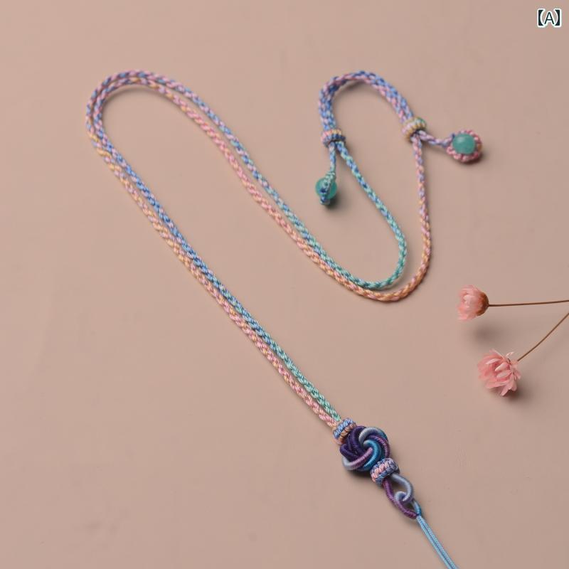 ペンダントストラップ ネックストラップ お守り ネックレス ペンダントし 紐 アクセサリー ファッション エスニック 民族 ユニセックス