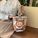 バッグ かわいい ガーリー ハンドバッグ レディース ファッション バケツ キャンバス バッグ レディース ランチ ボックス 小さめ トートバッグ ウォーキング...
