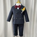子供服 キッズ 男の子 スーツ セット おしゃれ ストライプ ドレス 誕生日 ボーイズ ポリエステル ブリティッシュ イベント セレモニー