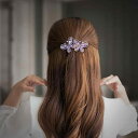 ヘアアクセサリー 髪飾り ラインストーン トップ クリップ ヘアクリップ ハーフ クリップ ヘアクリップ ミディアム サイズ ヘアクリップ レディース ヘアクリ...