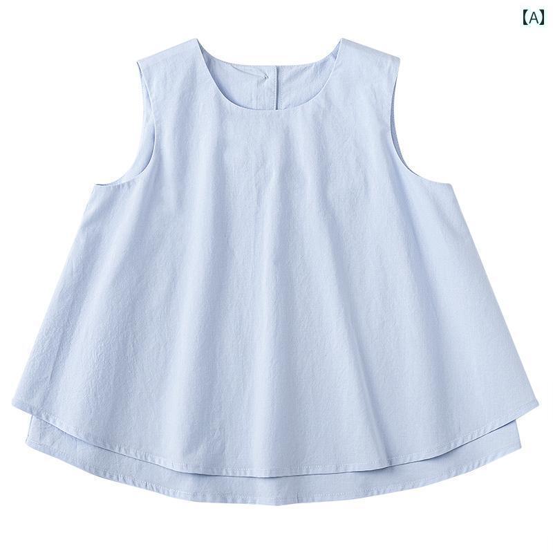 楽天カラフル365マーケットトップス ノースリーブ 子供服 サマーウェア 涼しい カジュアル ナチュラル 普段使い キッズ 夏 子供 チャオ 柔らかい 肌に優しい クラウド コットン 親子 スタイル ベスト 女の子 小さい