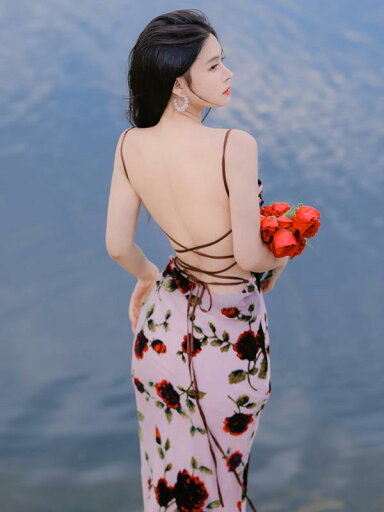 レディース 婦人服 ワンピース ドレス レトロ キャミソール ピンク 薔薇 ローズ シック バックコンシャス レディース 婦人服 ワンピース ドレス レトロ キャミソール ピンク 薔薇 ローズ シック バックコンシャス