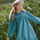ドレス キッズ ワンピース おしゃれ かわいい 女の子 子供服 春秋 ランタン スリーブ スカート中 大 子供 無地 長袖