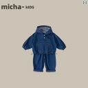 子供服 セットアップ カジュアル かわいい 男の子 女の子 韓国 子供 デニムスーツ 秋服 フード付き 2点 セット 服 ベビー