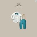 ドレス 子供服 かわいい セットアップ 幼児 キッズ 服 男の子 春 スーツ ベビー 一歳 誕生日 サスペンダー 2点 セット 紳士 秋服
