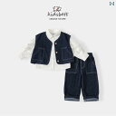 子供服 かわいい セットアップ 幼児 キッズ 服 ベビー スーツ 春秋 女の子 デニム 薄手 ベスト 洋風 3点 セット カジュアル スーツ