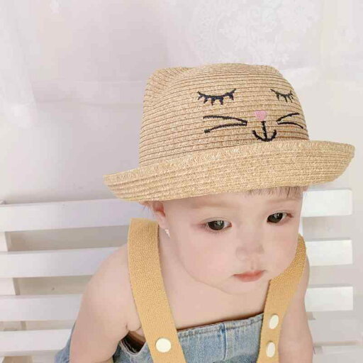 ベビー 夏 海辺 女の子 赤ちゃん 立体耳 猫 ダブル サンシェード 日焼け防止 ビーチ 休暇 麦わら帽子 日よけ 帽子 ベビー 夏 海辺 女の子 赤ちゃん 立体耳 猫 ダブル サンシェード 日焼け防止 ビーチ 休暇 麦わら帽子 日よけ 帽子