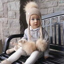 ベビー 帽子 かわいい 秋冬 メンズ レディース兼 大きめ毛玉が付いた キュート たぬき おしゃれ 幼児 ギフト 耳保護 ウール キャップ