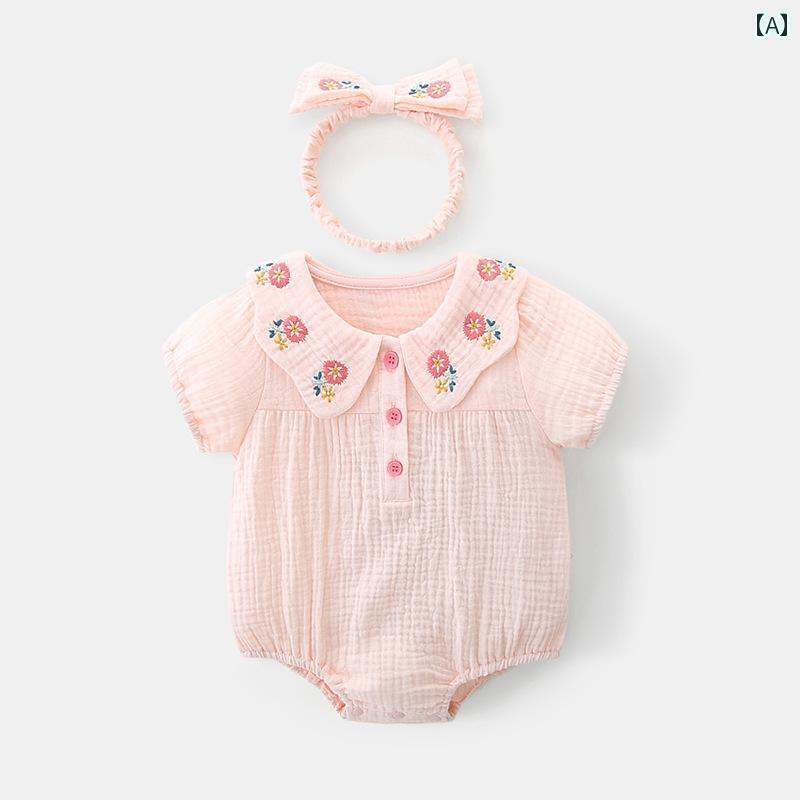 楽天カラフル365マーケットロンパース ベビー服 新生児 夏用 ジャンプ スーツ かわいい 赤ちゃん 夏服 薄型 スタイル 女の子 綿 半袖 プリンセス 服 生後1ヶ月