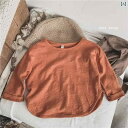 トップス 子供服 韓国 ベーシック 子供 長袖 Tシャツ ユニセックス メンズ レディース ベビー 竹 綿 春秋 摩耗