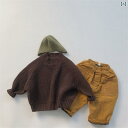 子供服 レトロ 子供 無地 ラウンドネック スーツ セーター メンズ レディース ベビー バット スリーブ セーター 秋冬