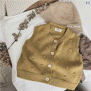 子供服 レトロ スタイリッシュ か針 編み 子供 ニット ベスト メンズ レディース 赤ちゃん シングルブレスト チョッキ セーター 秋