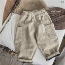 メンズ レディース カジュアル パンツ 子供服 ビッグ ポケット コーデュロイ 裏起毛 厚手 暖かい ベビー ロング 冬