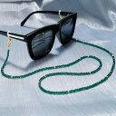 メガネ チェーン レディース ホルターネック サングラス エメラルド マスク ストラップ 小物 老眼鏡 落下防止 シンプル モダン エレガント おしゃれ レディ...