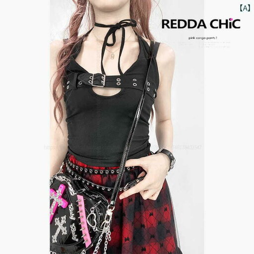 ガーリー ホルターネック パンク ゴシック ロック ダーク アングラ サブカルチャー 個性 ファッション レディース ガーリー ホルターネック パンク ゴシック ロック ダーク アングラ サブカルチャー 個性 ファッション レディース
