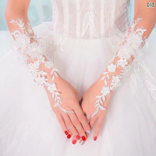 ウェディングドレス グローブ ブライダル パール ハーフ ロング グローブ ドット フラワー 手袋 パーティー 結婚式 ウェディングドレス グローブ ブライダル パール ハーフ ロング グローブ ドット フラワー 手袋 パーティー 結婚式