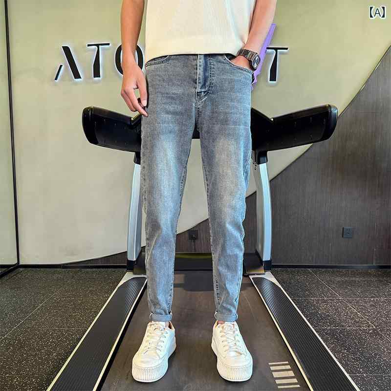 デニム ジーンズ シンプル カジュアル おしゃれ スタイリッシュ ラフ 普段着 メンズ ファッション 大きめサイズ 夏