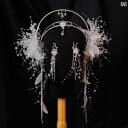 ウエディング 花嫁 ヘッドドレス カチューシャ ヘアアクセサリー 結婚式 髪飾り イヤリング アクセサリー エレガント 新婦 ギフト