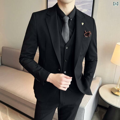 メンズ スーツ ジャケット ベスト パンツ セット 紳士服 ウェディング 韓国 3点 スリム ビジネス フォーマル 大きめサイズ メンズ シングルブレスト メンズ スーツ ジャケット ベスト パンツ セット 紳士服 ウェディング 韓国 3点 スリム ビジネス フォーマル 大きめサイズ メンズ シングルブレスト