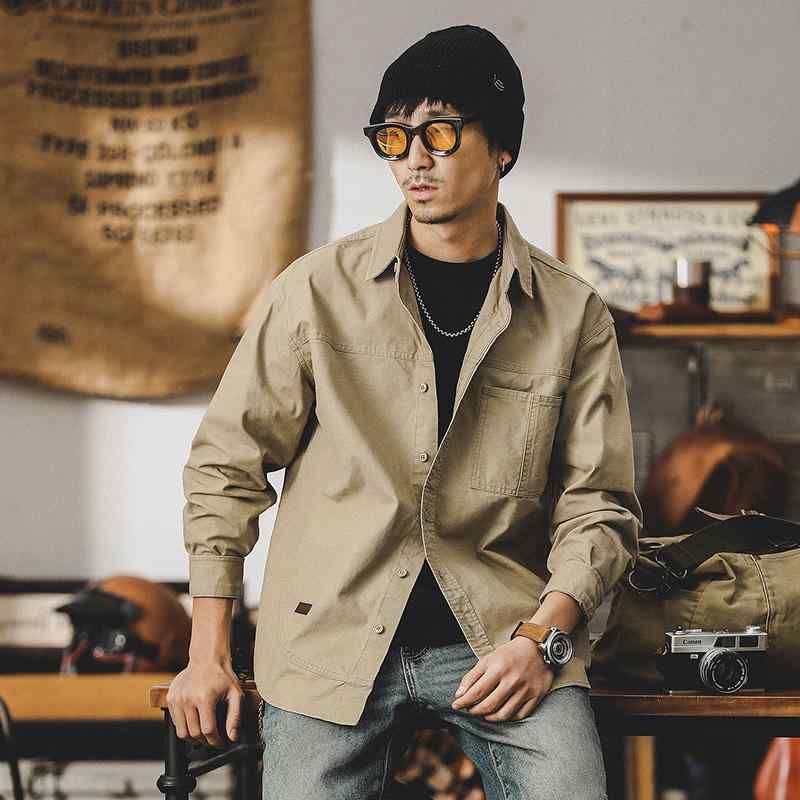 メンズ ファッショントップス シャツ カットソー ジャケット 長袖 アメリカン レトロ 普段着 アウトドア スポーツ ワーク カジュアル メンズ 春