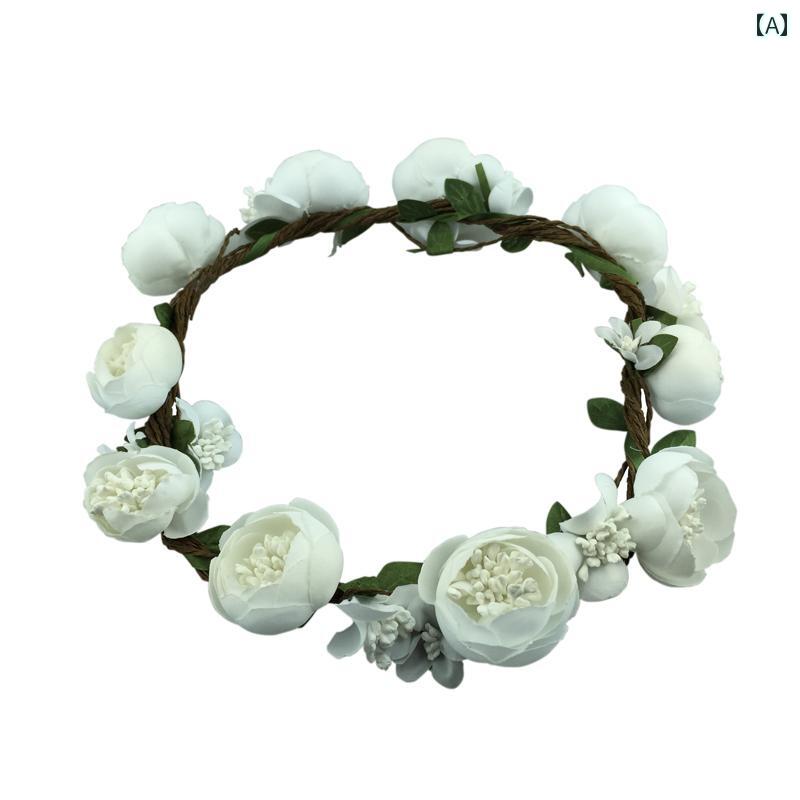 ヘッドコサージュ レディース ブライダル 頭飾り ドレス 髪飾り アクセサリー ウェディング 写真撮影 海辺 レディース 旅行 ウェディングドレス ガール 女の子
