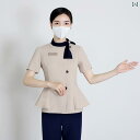 クリニック 制服 レディース ネイリスト 看護師 レディース ロングパンツ ナース ユニフォーム ポリエステル繊維 半袖 スリムフィット フロント 制服 病院 ...