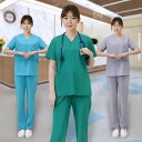 介護 リハビリ ユニフォーム 制服 韓国 医療 病院 歯科 ペット クリニック メンズ レディース 医師 看護 セット 半袖 大きめサイズ ポリエステル